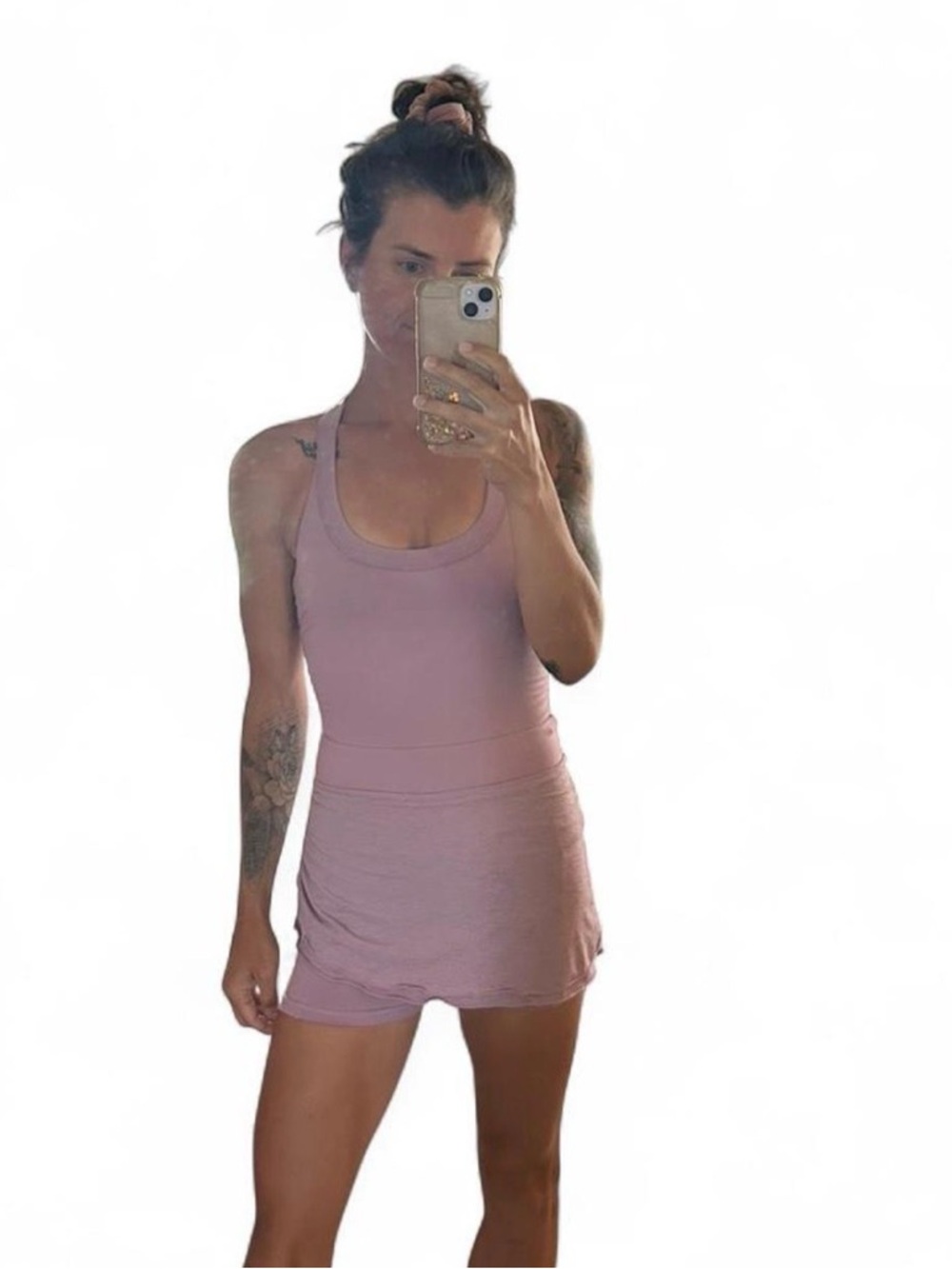FP Movement by Free People Dusty Pink/Purple Racerback Tank Dress